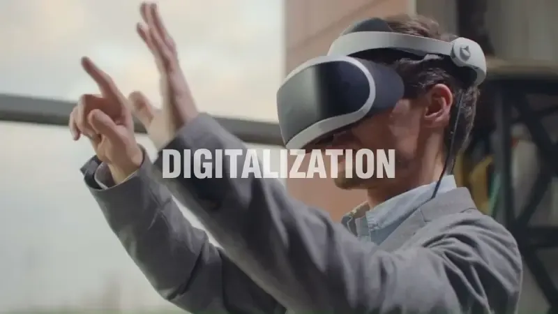 Persona con gafas de realidad virtual